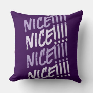 Vibrant "NICE!!!!!" Mönster dekorativ fyllning Kudde