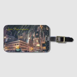 Vibrant Nighttime San Francisco with Palm Tree Bagagebricka