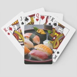 Vibrant Nigiri Set on Lacquer Tray Casinokort