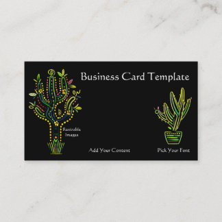 Vibrant Nursery Cactus Plants Visitkort