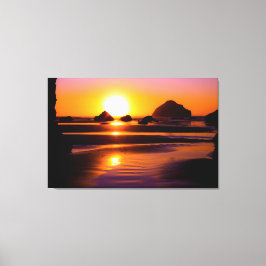 Vibrant Ocean Sunset Canvas Wall Art