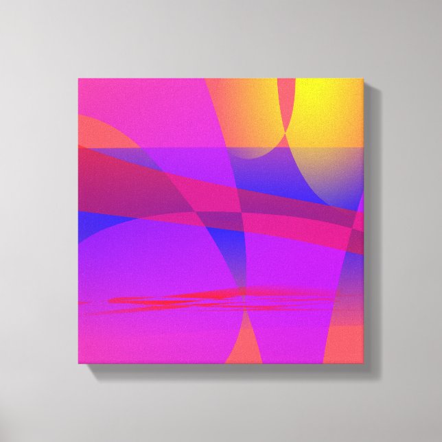 Vibrant och färgfull geometrisk design canvastryck (Framsida)