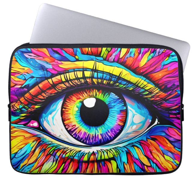 Vibrant Öga Art Laptop Fodral (Framsidan)