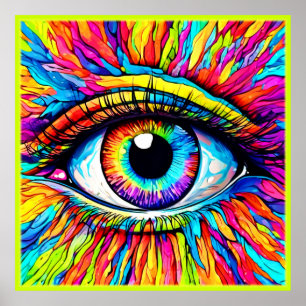 Vibrant Öga Art Poster