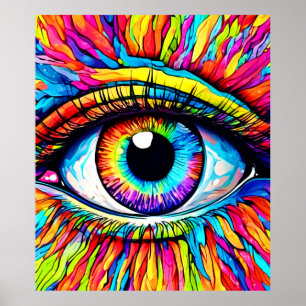 Vibrant Öga Art Poster
