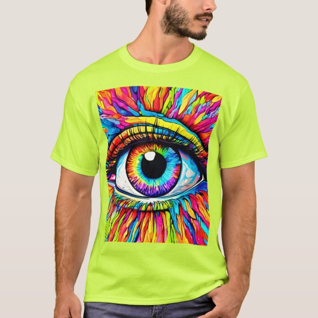 Vibrant Öga Art T Shirt (Framsida)