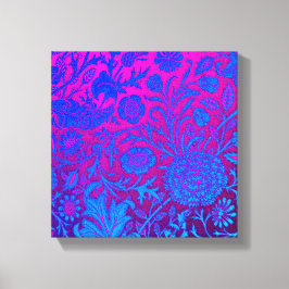 Vibrant, ombre, art nouveau, William Morris, lila Canvastryck