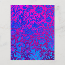 Vibrant, ombre, art nouveau, William Morris, lila Flygblad