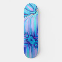 Vibrant Ombre Blue Rosa Abstrakt Art