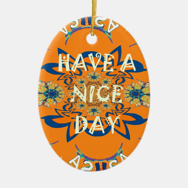 Vibrant Önskemål: Utskriftsformat för Nicedagar Julgransprydnad Keramik (Framsidan)