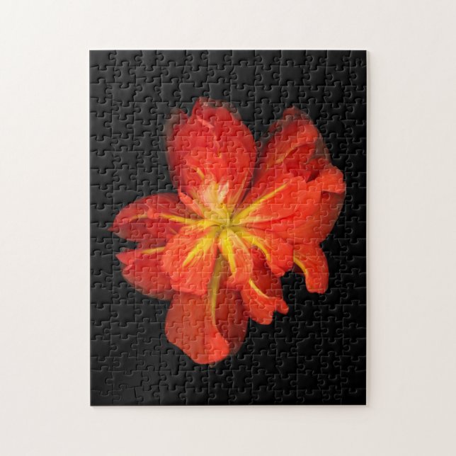 Vibrant Orange Begonia Macro Pussel (Vertikal)