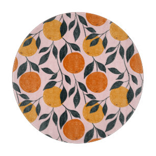 Vibrant Orange Citrus Seamless Mönster