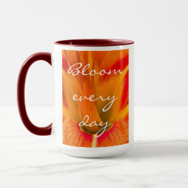 Vibrant orange daylily macro garden floral mugg