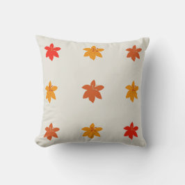 Vibrant Orange Flowers Square Pillow - Cheerful F Kudde