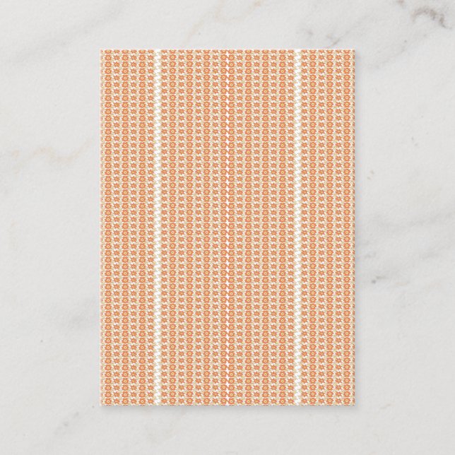 Vibrant Orange och vit strimlad bakgrund med Visitkort (Framsida)