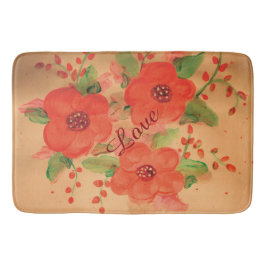 Vibrant Orange Red Badrumsmatta