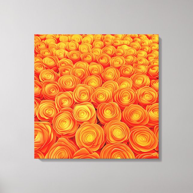 Vibrant Orange Ro Garden Canvastryck (Framsida)