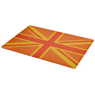 Vibrant Orange Union Jack British Flagga Swag