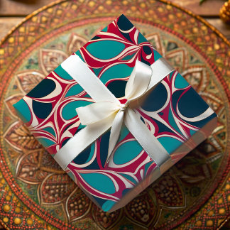 Vibrant Organic Swirl Ankara African American Gift Presentpapper