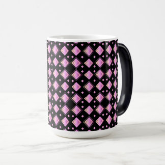 Vibrant övertoning Rosa Diamond Geometric Mönster Magisk Mugg