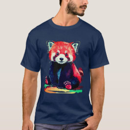 Vibrant Panda-design T Shirt