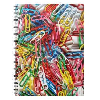 Vibrant Paperclip Chaos-anteckningsbok Anteckningsbok
