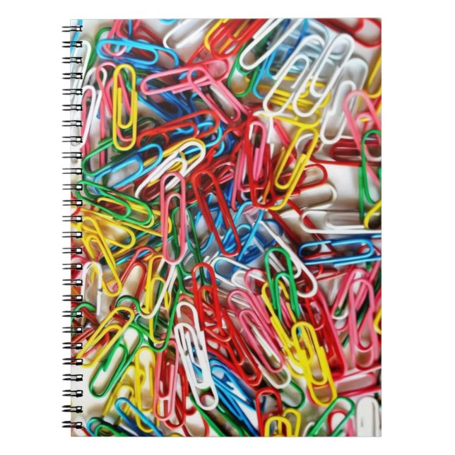 Vibrant Paperclip Chaos-anteckningsbok Anteckningsbok (Framsidan)