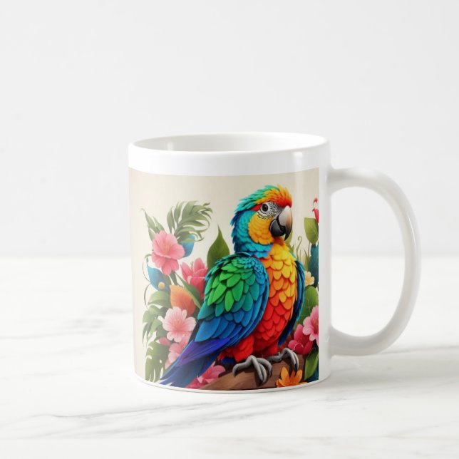 Vibrant Parrot Design Kopp (Höger)