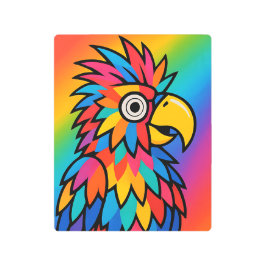 Vibrant Parrot Metal Wall Art | Colorful Pop Art