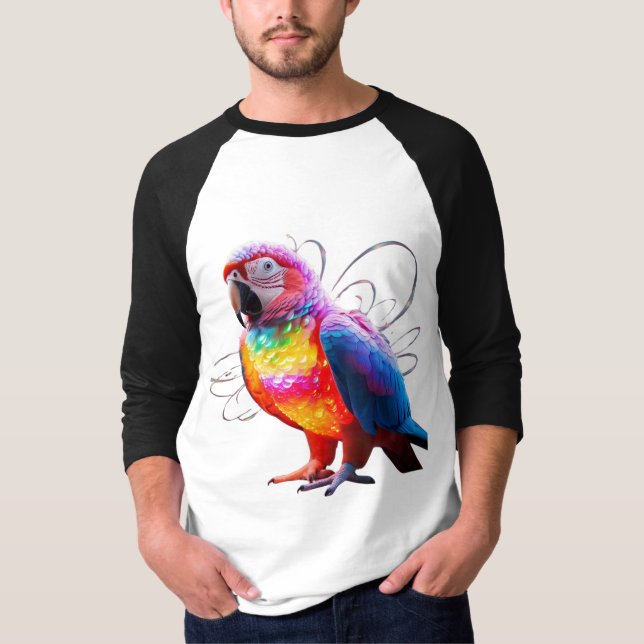 Vibrant Parrot T Shirt (Framsida)