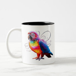 Vibrant Parrot Två-Tonad Mugg