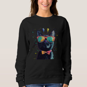 Vibrant Partying Cat regler, Dance Scene Costume T Shirt