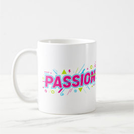 Vibrant Passion Typography - Retro 90s Pop Art Aes Kaffemugg