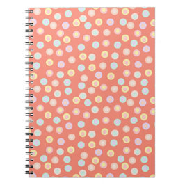 Vibrant Pastel Polka Dot Background: Brighten up  Anteckningsbok