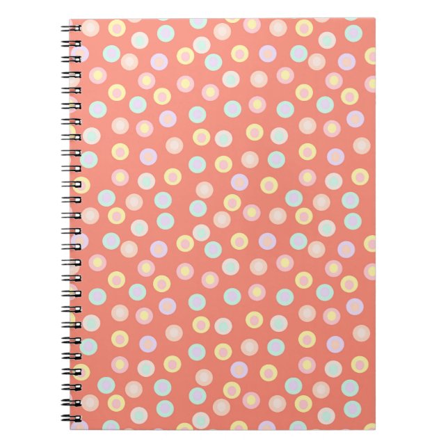 Vibrant Pastel Polka Dot Background: Brighten up  Anteckningsbok (Framsidan)