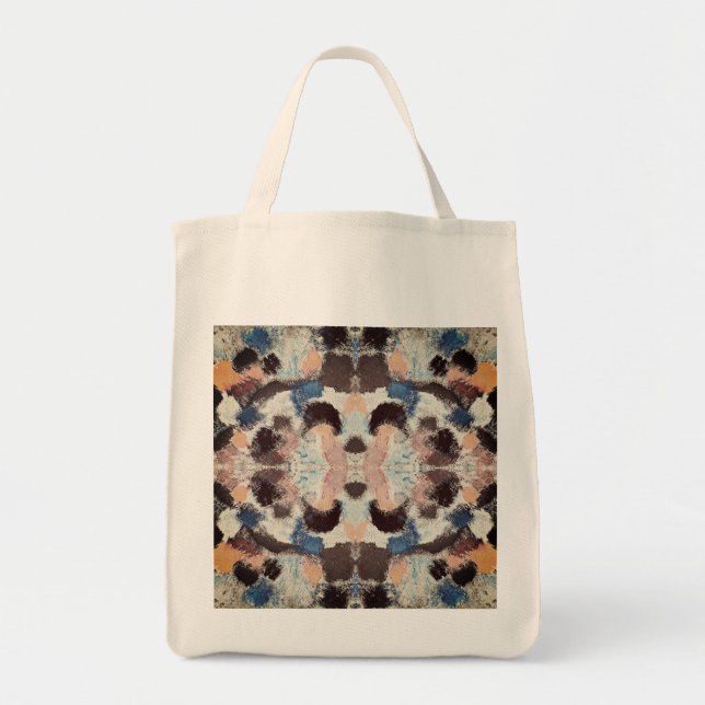 Vibrant Pastel Symmetry - Abstrakt Texturerad kons Tygkasse (Framsidan)