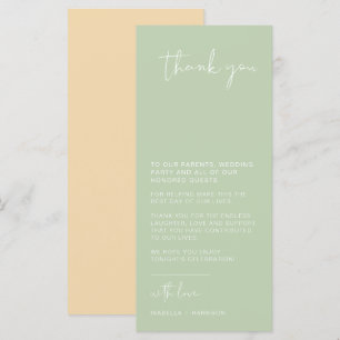 Vibrant Pastel Vår Bord - tackkort Meny