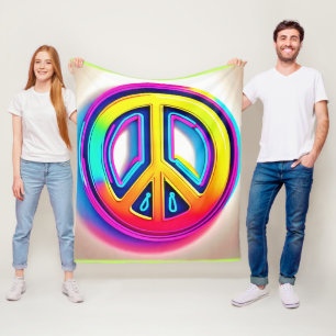 Vibrant Peace Artwork Fleecefilt