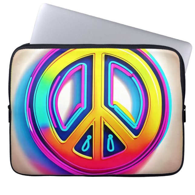 Vibrant Peace Artwork Laptop Fodral (Framsidan)