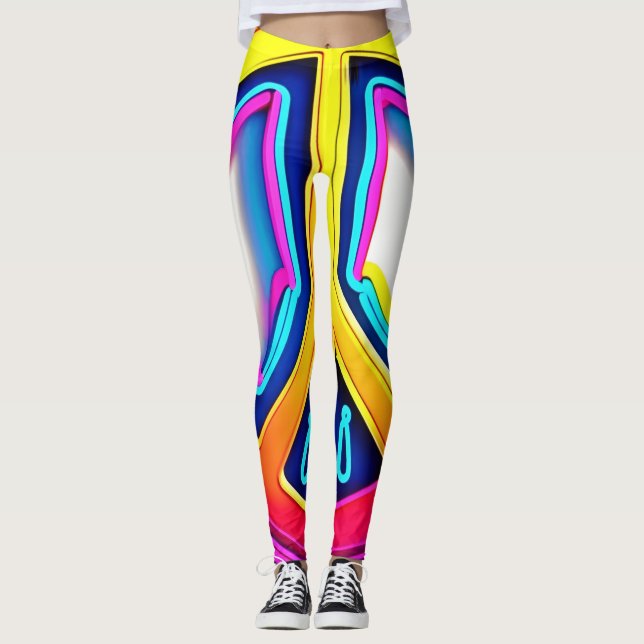 Vibrant Peace Artwork Leggings (Framsida)