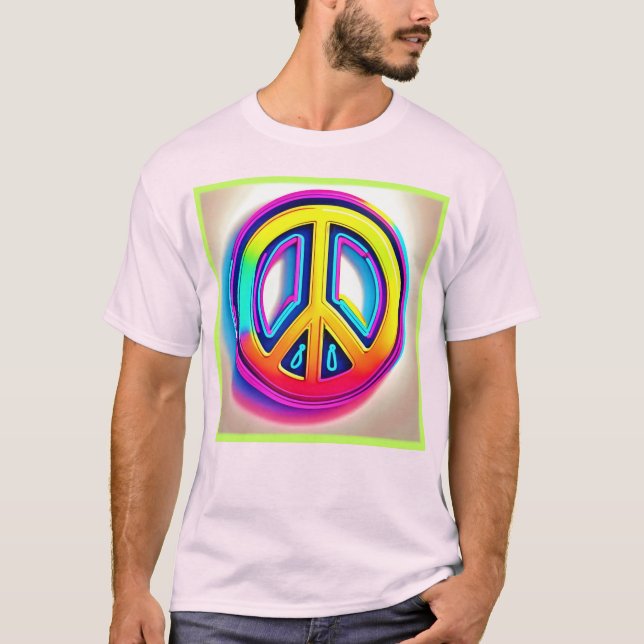 Vibrant Peace Artwork T Shirt (Framsida)