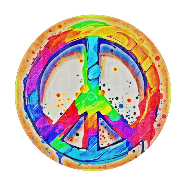 Vibrant Peace Logotyp: Färgrik konst (Framsidan)