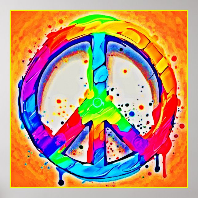 Vibrant Peace-Logotyp: Färgteckning Poster (Framsidan)