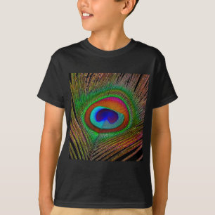 Vibrant Peacock Feather T Shirt