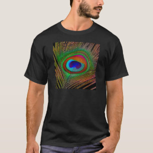 Vibrant Peacock Feather T-shirt