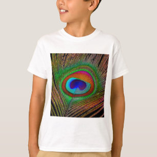 Vibrant Peacock Feather Tee
