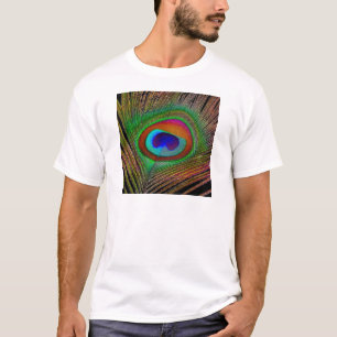 Vibrant Peacock Feather Tee