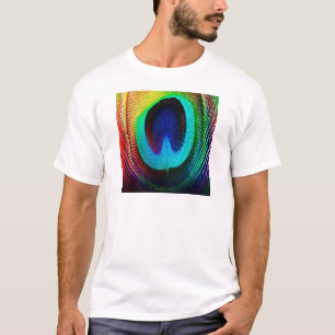 Vibrant Peacock Feather Tee Shirt