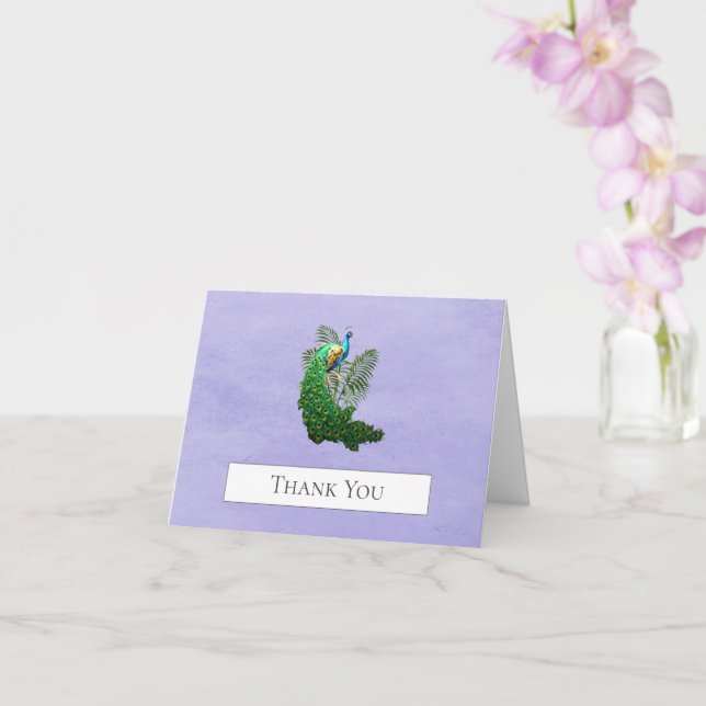 Vibrant Peacock Tack | Lavendelkort Kort (Orkide)