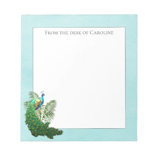 Vibrant Peacock Uppgift om Anteckningsblocket Anteckningsblock